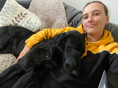 Me and Maya the flat coated retriever. She was the first retriever I ever worked with and I knew I had to have one.